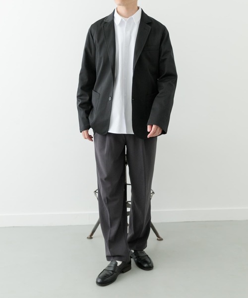 ITEMS URBANRESEARCH（アイテムズ アーバンリサーチ）の「『セットアップ対応』マシンウォッシャブルピケテーラードジャケット（その他アウター・メンズ・ネイビー/カーキ/ブラック・MEDIUM/LARGE）」の7枚目の写真