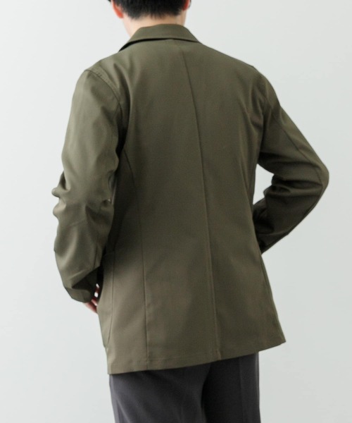 ITEMS URBANRESEARCH（アイテムズ アーバンリサーチ）の「『セットアップ対応』マシンウォッシャブルピケテーラードジャケット（その他アウター・メンズ・ネイビー/カーキ/ブラック・MEDIUM/LARGE）」の13枚目の写真