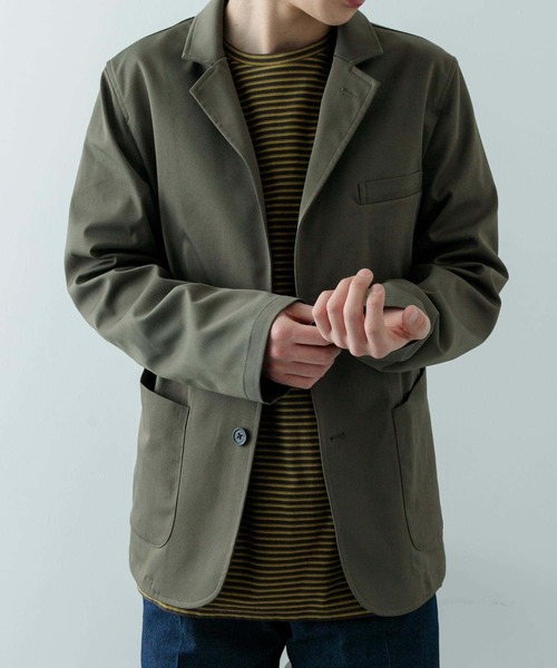 ITEMS URBANRESEARCH（アイテムズ アーバンリサーチ）の「『セットアップ対応』マシンウォッシャブルピケテーラードジャケット（その他アウター・メンズ・ネイビー/カーキ/ブラック・MEDIUM/LARGE）」の16枚目の写真