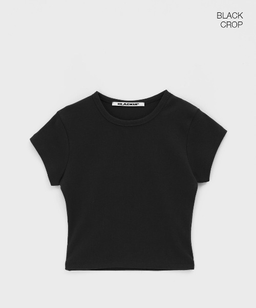 韓国発【BLACKUP】ショートスリーブラウンド半袖2TYPE 送料込 BLACKUP tシャツ 「B-BASIC」 スタンダードショートスリーブ