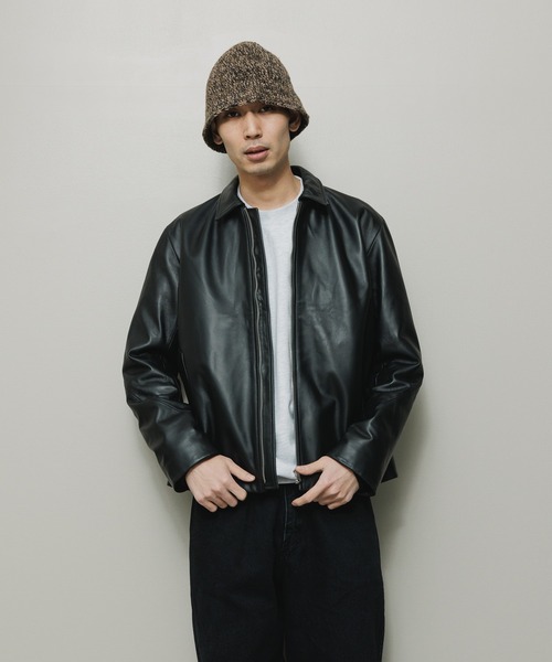 BAL（バル）の「TECH LEATHER ZIP JACKET（ライダースジャケット・メンズ・ブラック・2/3/1）」の2枚目の写真