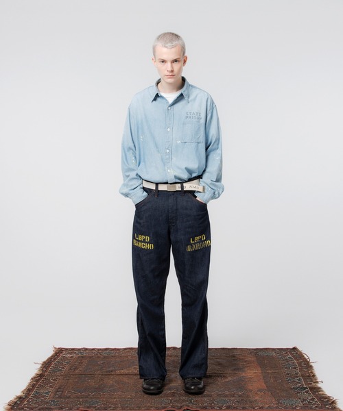 BOW WOW（バウワウ）の「LBPD PRISONER DENIM PANTS（デニムパンツ・メンズ・インディゴブルー・L/XL）」の2枚目の写真