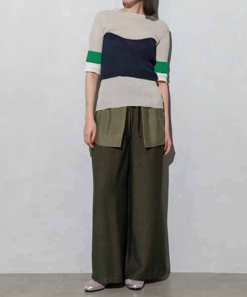 MARECHAL TERRE（マルシャルテル）の「ビスチェリブニット（ニット/セーター・レディース・ネイビー/ライトグレー/ホワイト/ブラック・MEDIUM）」の11枚目の写真