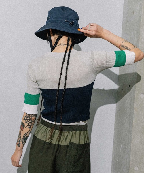 MARECHAL TERRE（マルシャルテル）の「ビスチェリブニット（ニット/セーター・レディース・ネイビー/ライトグレー/ホワイト/ブラック・MEDIUM）」の19枚目の写真