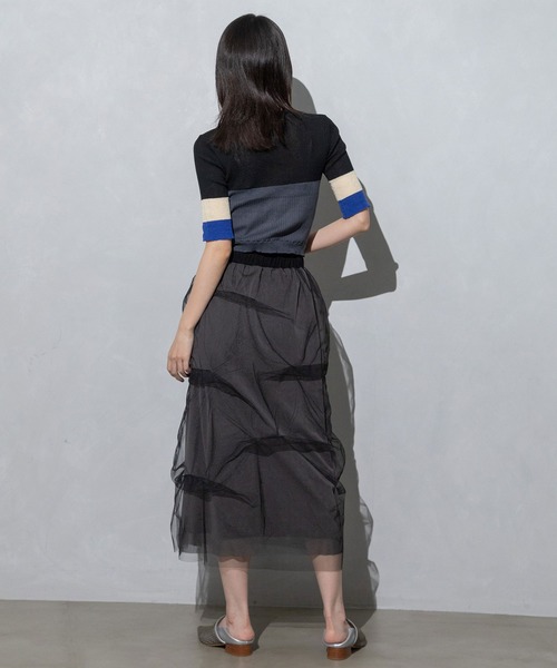 MARECHAL TERRE（マルシャルテル）の「ビスチェリブニット（ニット/セーター・レディース・ネイビー/ライトグレー/ホワイト/ブラック・MEDIUM）」の22枚目の写真