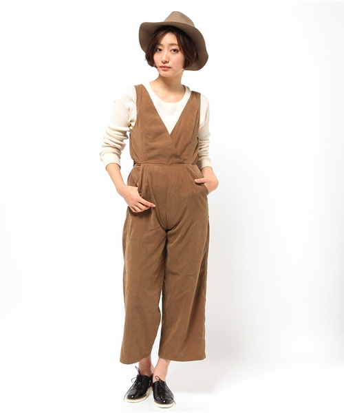 VENCEEXCHANGE（ヴァンスエクスチェンジ）の「ポリエステルピーチオールインワン         （つなぎ/オールインワン・レディース・ブラック/ライトブラウン・MEDIUM/SMALL）」の2枚目の写真