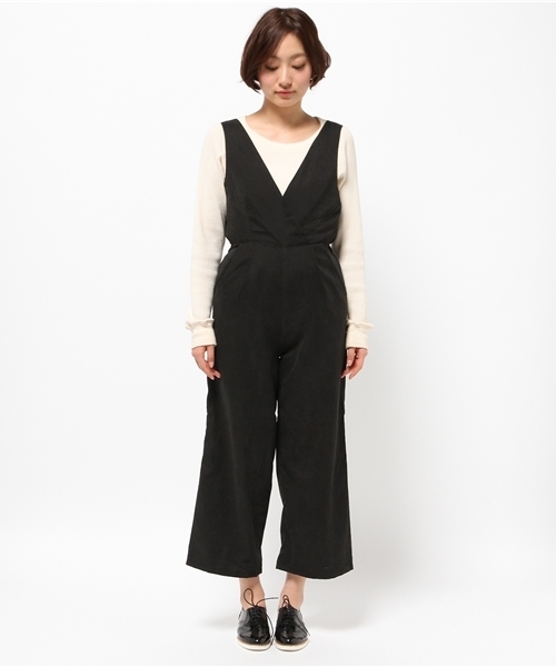 VENCEEXCHANGE（ヴァンスエクスチェンジ）の「ポリエステルピーチオールインワン         （つなぎ/オールインワン・レディース・ブラック/ライトブラウン・MEDIUM/SMALL）」の3枚目の写真