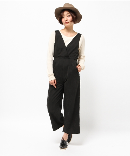 VENCEEXCHANGE（ヴァンスエクスチェンジ）の「ポリエステルピーチオールインワン         （つなぎ/オールインワン・レディース・ブラック/ライトブラウン・MEDIUM/SMALL）」の10枚目の写真