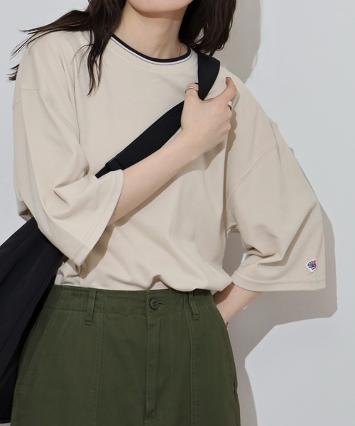 JEMORGAN(ジェーイーモーガン)の「JEMORGAN T/Cカノコ ラインリブ半袖T(Tシャツ/カットソー・メンズ・ネイビー/ベージュ/ブラック/オフホワイト・XL/M/L)」の1枚目の写真
