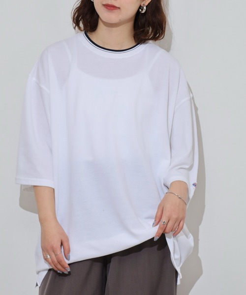 JEMORGAN(ジェーイーモーガン)の「JEMORGAN T/Cカノコ ラインリブ半袖T(Tシャツ/カットソー・メンズ・ネイビー/ベージュ/ブラック/オフホワイト・XL/M/L)」の2枚目の写真