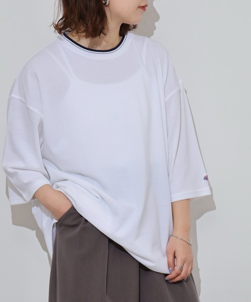 JEMORGAN(ジェーイーモーガン)の「JEMORGAN T/Cカノコ ラインリブ半袖T(Tシャツ/カットソー・メンズ・ネイビー/ベージュ/ブラック/オフホワイト・XL/M/L)」の18枚目の写真