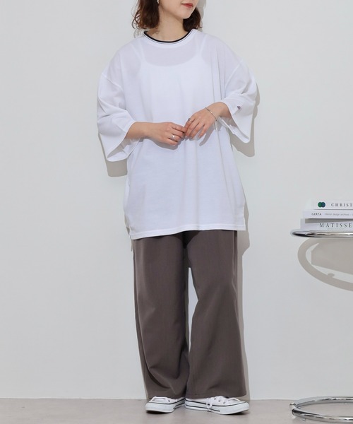 JEMORGAN(ジェーイーモーガン)の「JEMORGAN T/Cカノコ ラインリブ半袖T(Tシャツ/カットソー・メンズ・ネイビー/ベージュ/ブラック/オフホワイト・XL/M/L)」の16枚目の写真