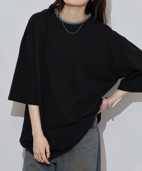 JEMORGAN(ジェーイーモーガン)の「JEMORGAN T/Cカノコ ラインリブ半袖T(Tシャツ/カットソー・メンズ・ネイビー/ベージュ/ブラック/オフホワイト・XL/M/L)」の15枚目の写真