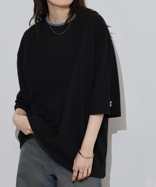 JEMORGAN(ジェーイーモーガン)の「JEMORGAN T/Cカノコ ラインリブ半袖T(Tシャツ/カットソー・メンズ・ネイビー/ベージュ/ブラック/オフホワイト・XL/M/L)」の14枚目の写真