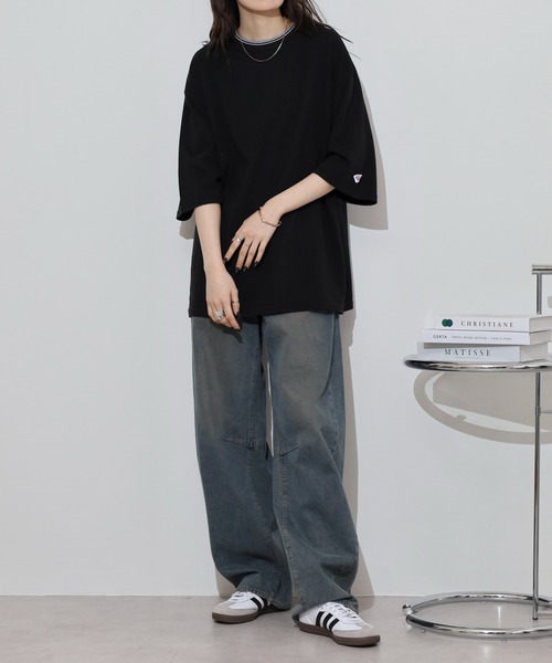 JEMORGAN(ジェーイーモーガン)の「JEMORGAN T/Cカノコ ラインリブ半袖T(Tシャツ/カットソー・メンズ・ネイビー/ベージュ/ブラック/オフホワイト・XL/M/L)」の13枚目の写真