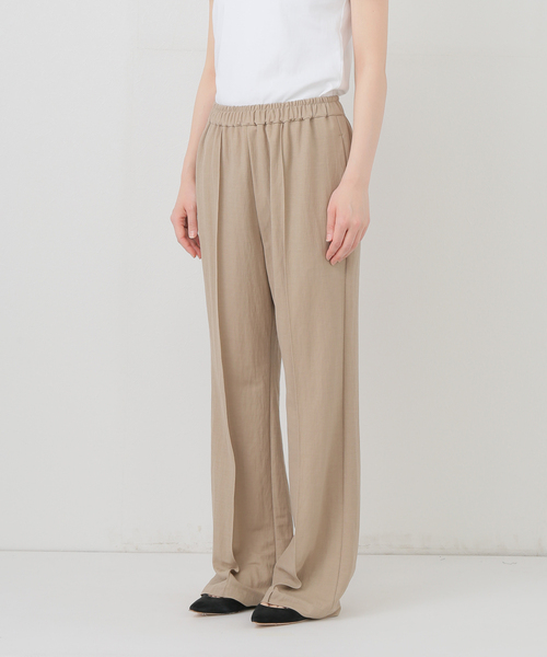 share spirit 印刷デザイン ベージュショート丈 フレアパンツ share spirit 印刷デザイン ベージュショート丈 フレアパンツ