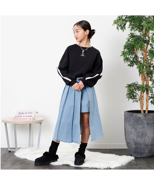 algy（アルジー）の「ワンポイントロゴルーズソックス（ソックス/靴下・キッズ・オフホワイト/ブラック/ミント・21/24）」の4枚目の写真