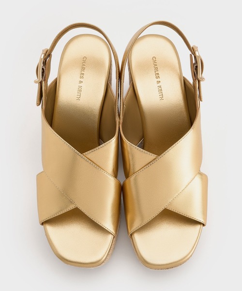 CHARLES & KEITH(チャールズ & キース)の「クロスオーバー エスパドリーユウエッジ(サンダル・レディース・ブラック/ブラウン/ゴールド/サンドベージュ・22.5cm/23cm/23.5cm/24.5cm/25cm/25.5cm/26.5cm)」の17枚目の写真