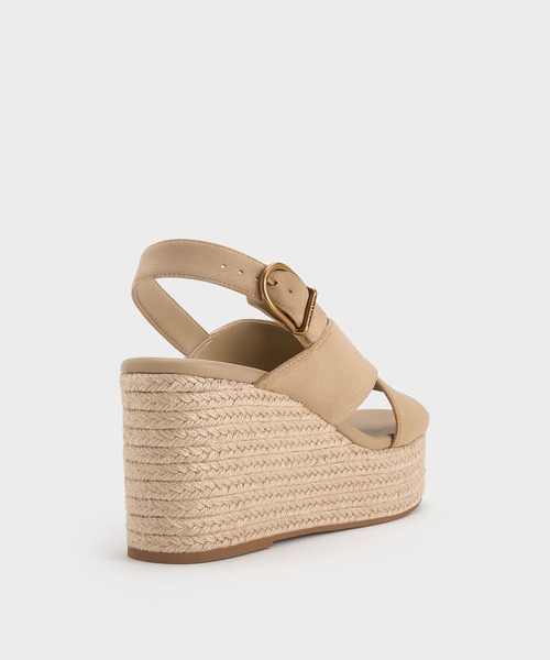 CHARLES & KEITH(チャールズ & キース)の「クロスオーバー エスパドリーユウエッジ(サンダル・レディース・ブラック/ブラウン/ゴールド/サンドベージュ・22.5cm/23cm/23.5cm/24.5cm/25cm/25.5cm/26.5cm)」の19枚目の写真