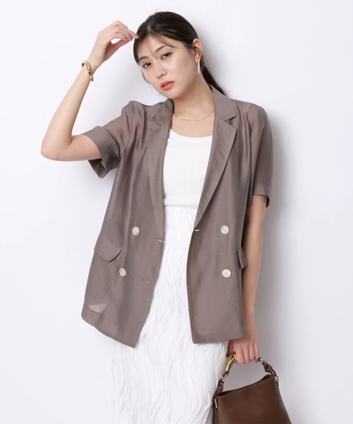 Mystrada（マイストラーダ）の「シアー半袖ジャケット（その他アウター