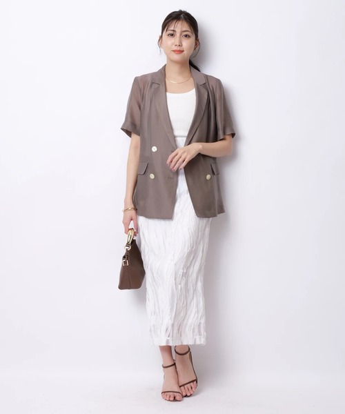 Mystrada（マイストラーダ）の「シアー半袖ジャケット（その他アウター