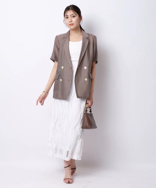 Mystrada（マイストラーダ）の「シアー半袖ジャケット（その他アウター