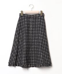 【未使用タグ付き】アルページュ　ストーリー　ドット刺繍タックスカート サイズ2 アルページュストーリー ドット 刺繍 ジャガードスカート 白