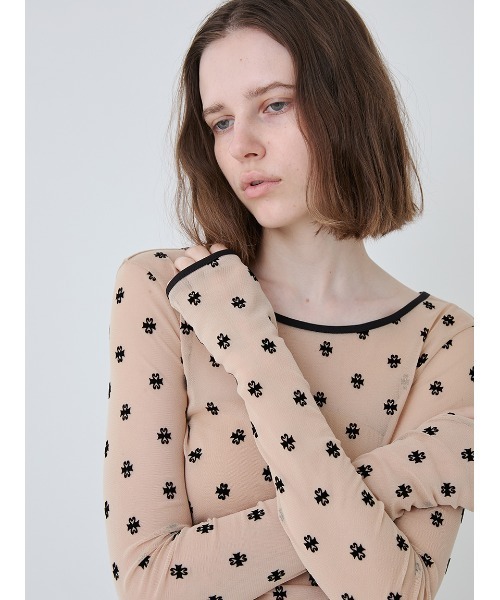 SORIN（ソリン　）の「SWAN LAKE Long Sleeve Top/スワンレイクロングスリーブトップ（Tシャツ/カットソー・レディース・ベージュ/その他/ライトベージュ/ブラック・38）」の15枚目の写真