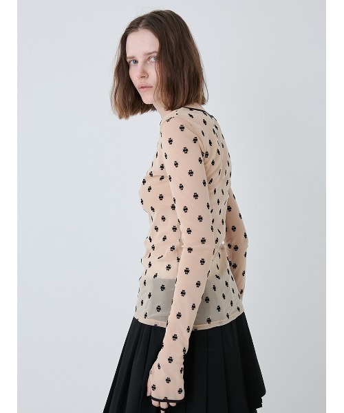 SORIN（ソリン　）の「SWAN LAKE Long Sleeve Top/スワンレイクロングスリーブトップ（Tシャツ/カットソー・レディース・ベージュ/その他/ライトベージュ/ブラック・38）」の20枚目の写真