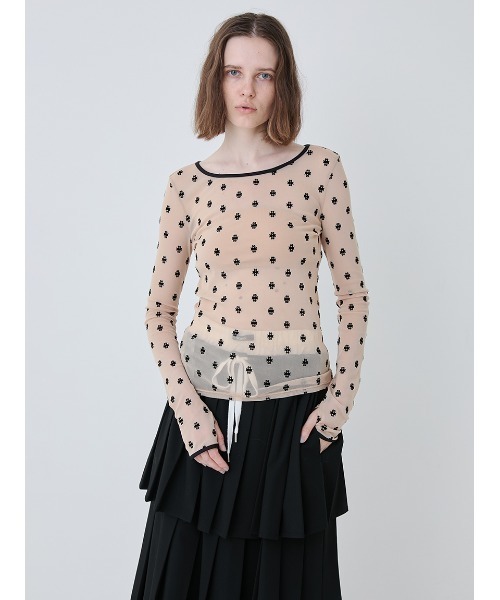 SORIN（ソリン　）の「SWAN LAKE Long Sleeve Top/スワンレイクロングスリーブトップ（Tシャツ/カットソー・レディース・ベージュ/その他/ライトベージュ/ブラック・38）」の21枚目の写真