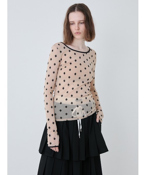 SORIN（ソリン　）の「SWAN LAKE Long Sleeve Top/スワンレイクロングスリーブトップ（Tシャツ/カットソー・レディース・ベージュ/その他/ライトベージュ/ブラック・38）」の22枚目の写真