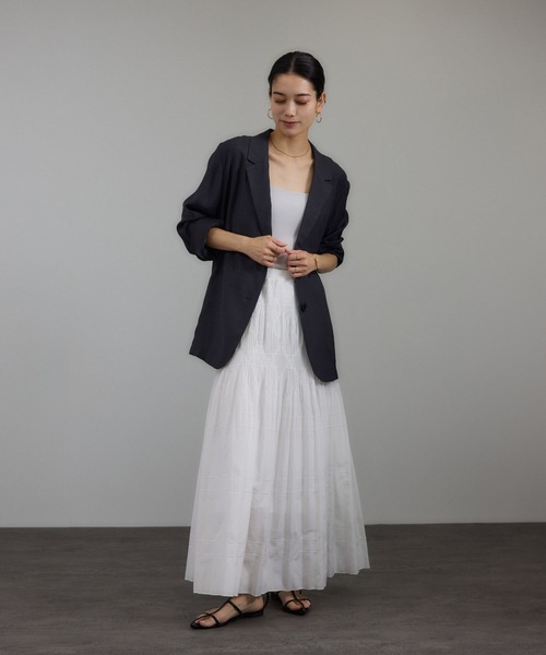 SALON adam et rope'（サロン アダム エ ロペ）の「ダイヤプリーツスカート（スカート・レディース・ホワイト/ブラック・FREE）」の3枚目の写真