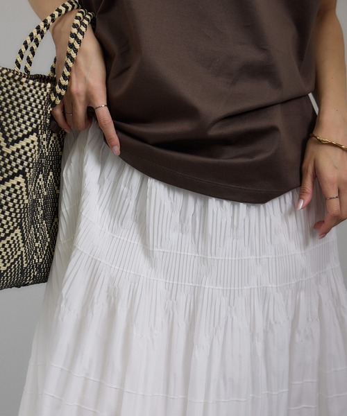 SALON adam et rope'（サロン アダム エ ロペ）の「ダイヤプリーツスカート（スカート・レディース・ホワイト/ブラック・FREE）」の10枚目の写真