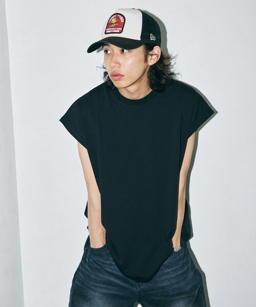 ★オスクレン★OSKLEN★ドロップショルダーノースリーブTシャツ★新品・未使用 セール】限定展開 ビッグシルエット ドロップショルダー