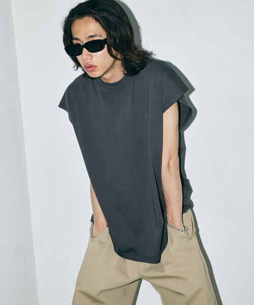 限定展開 ビッグシルエット ドロップショルダー ノースリーブ