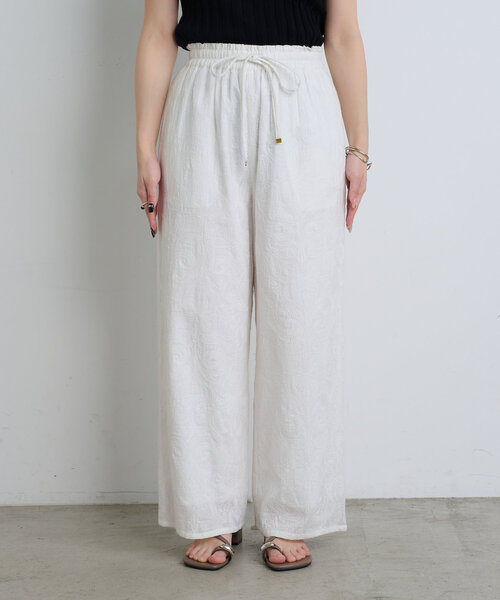 Jena espace merveilleux（ジェナ　エスパスメルヴェイユ）の「ペイズリー刺繍パンツ（その他パンツ・レディース・ブラック/オフホワイト・FREE）」の11枚目の写真