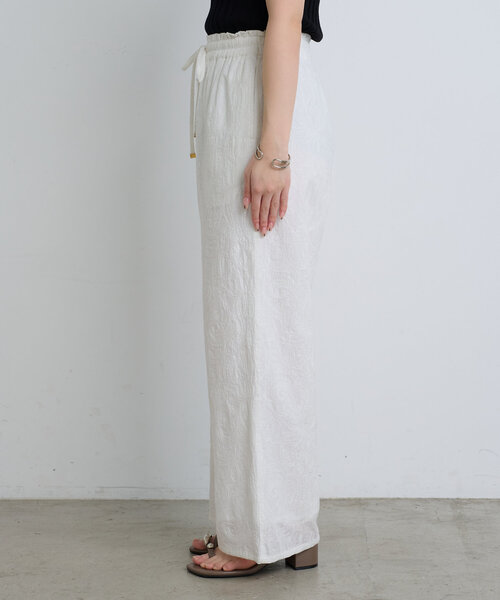 Jena espace merveilleux（ジェナ　エスパスメルヴェイユ）の「ペイズリー刺繍パンツ（その他パンツ・レディース・ブラック/オフホワイト・FREE）」の12枚目の写真