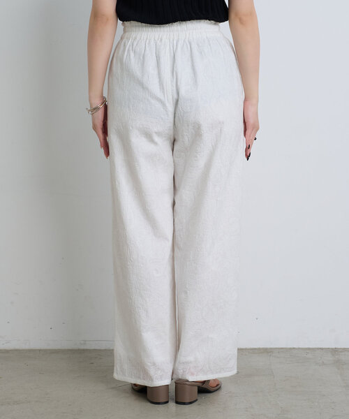 Jena espace merveilleux（ジェナ　エスパスメルヴェイユ）の「ペイズリー刺繍パンツ（その他パンツ・レディース・ブラック/オフホワイト・FREE）」の13枚目の写真