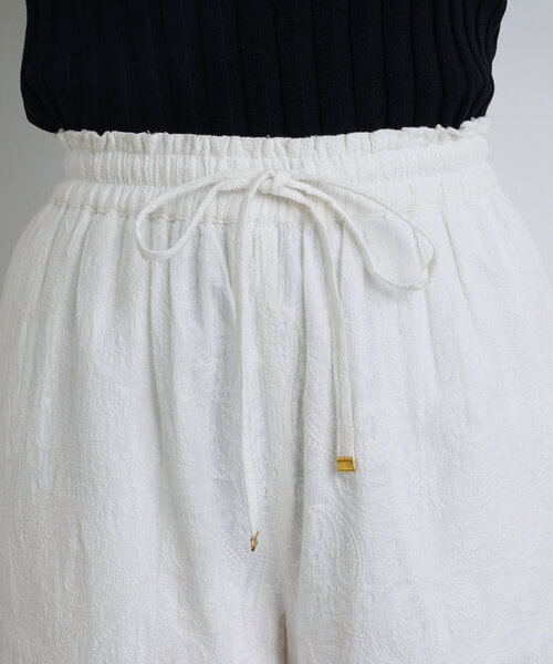 Jena espace merveilleux（ジェナ　エスパスメルヴェイユ）の「ペイズリー刺繍パンツ（その他パンツ・レディース・ブラック/オフホワイト・FREE）」の14枚目の写真