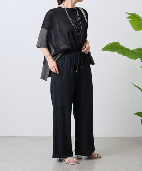 Jena espace merveilleux（ジェナ　エスパスメルヴェイユ）の「ペイズリー刺繍パンツ（その他パンツ・レディース・ブラック/オフホワイト・FREE）」の21枚目の写真