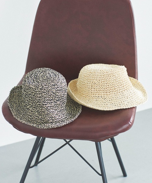 Doux archives(ドゥアルシーヴ)の「クロシェバケットハット(ハット・レディース・ベージュ/ブラック・FREE)」の2枚目の写真