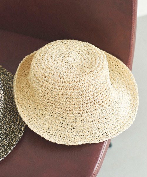 Doux archives(ドゥアルシーヴ)の「クロシェバケットハット(ハット・レディース・ベージュ/ブラック・FREE)」の18枚目の写真