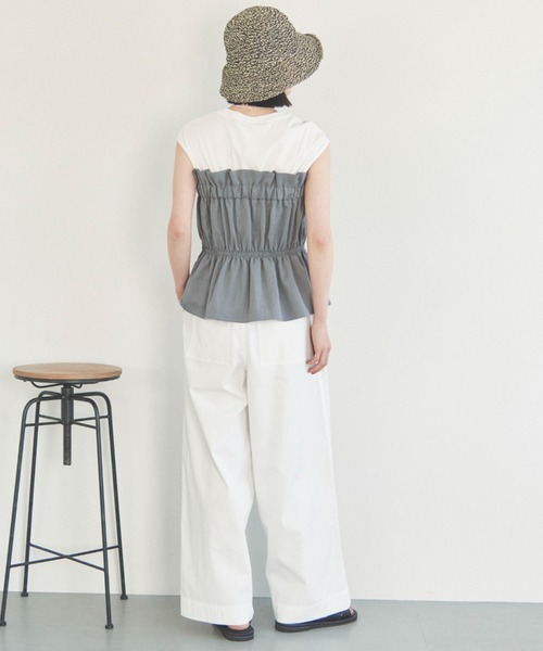 Doux archives(ドゥアルシーヴ)の「クロシェバケットハット(ハット・レディース・ベージュ/ブラック・FREE)」の6枚目の写真