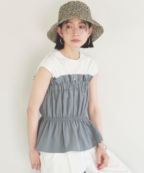 Doux archives(ドゥアルシーヴ)の「クロシェバケットハット(ハット・レディース・ベージュ/ブラック・FREE)」の7枚目の写真