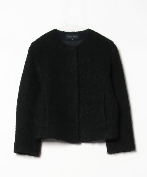 【未使用】TRANCE WORK ノーカラージャケット&パンツ ブラック ウォッシャブル】【美シリーズ】【セットアップ対応】ダブルフェイス