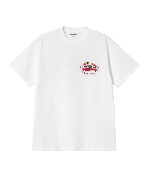 Tシャツ・カットソー Carhartt SS25 \"SS CRAB PAINT\" T-SHIRT (I034778 02 XX) Carhartt WIP Crab Paint T-Shirt | Silver Pine – Page Crab