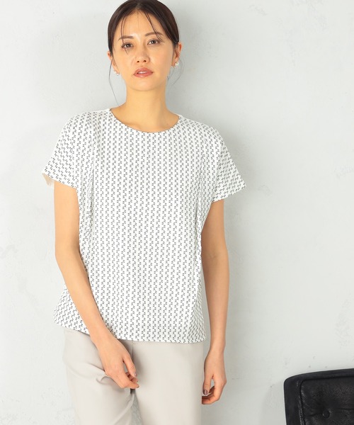 GALLORIA(ギャローリア)の「前身プリントプルオーバー(Tシャツ/カットソー・レディース・ネイビー/ホワイト・M/L/LL/S)」の4枚目の写真
