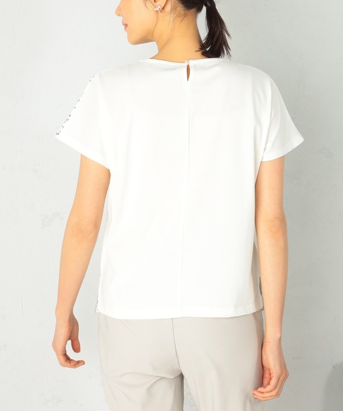 GALLORIA(ギャローリア)の「前身プリントプルオーバー(Tシャツ/カットソー・レディース・ネイビー/ホワイト・M/L/LL/S)」の3枚目の写真