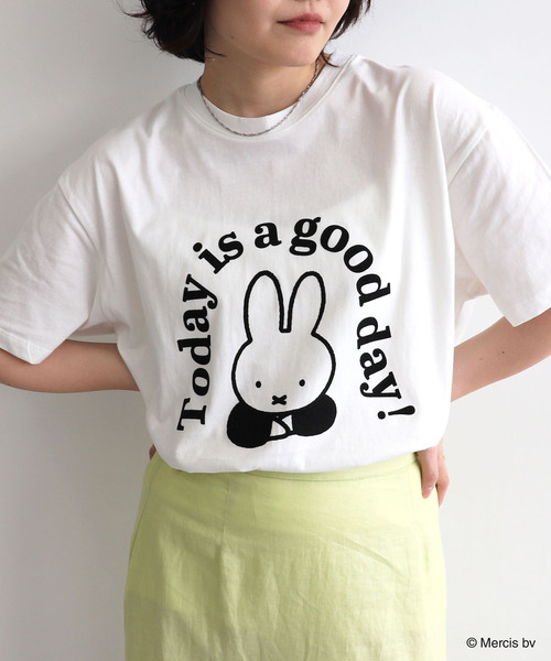 Miffy（ ミッフィー）の「【miffy/ミッフィー】英字プリント半袖Tシャツ（Tシャツ/カットソー・レディース・オフホワイト/チャコール・M～Ｌ/LL～3L）」の20枚目の写真
