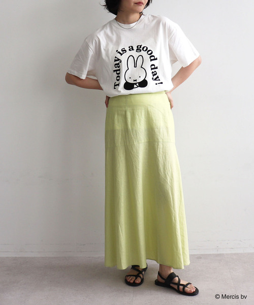 Miffy（ ミッフィー）の「【miffy/ミッフィー】英字プリント半袖Tシャツ（Tシャツ/カットソー・レディース・オフホワイト/チャコール・M～Ｌ/LL～3L）」の13枚目の写真